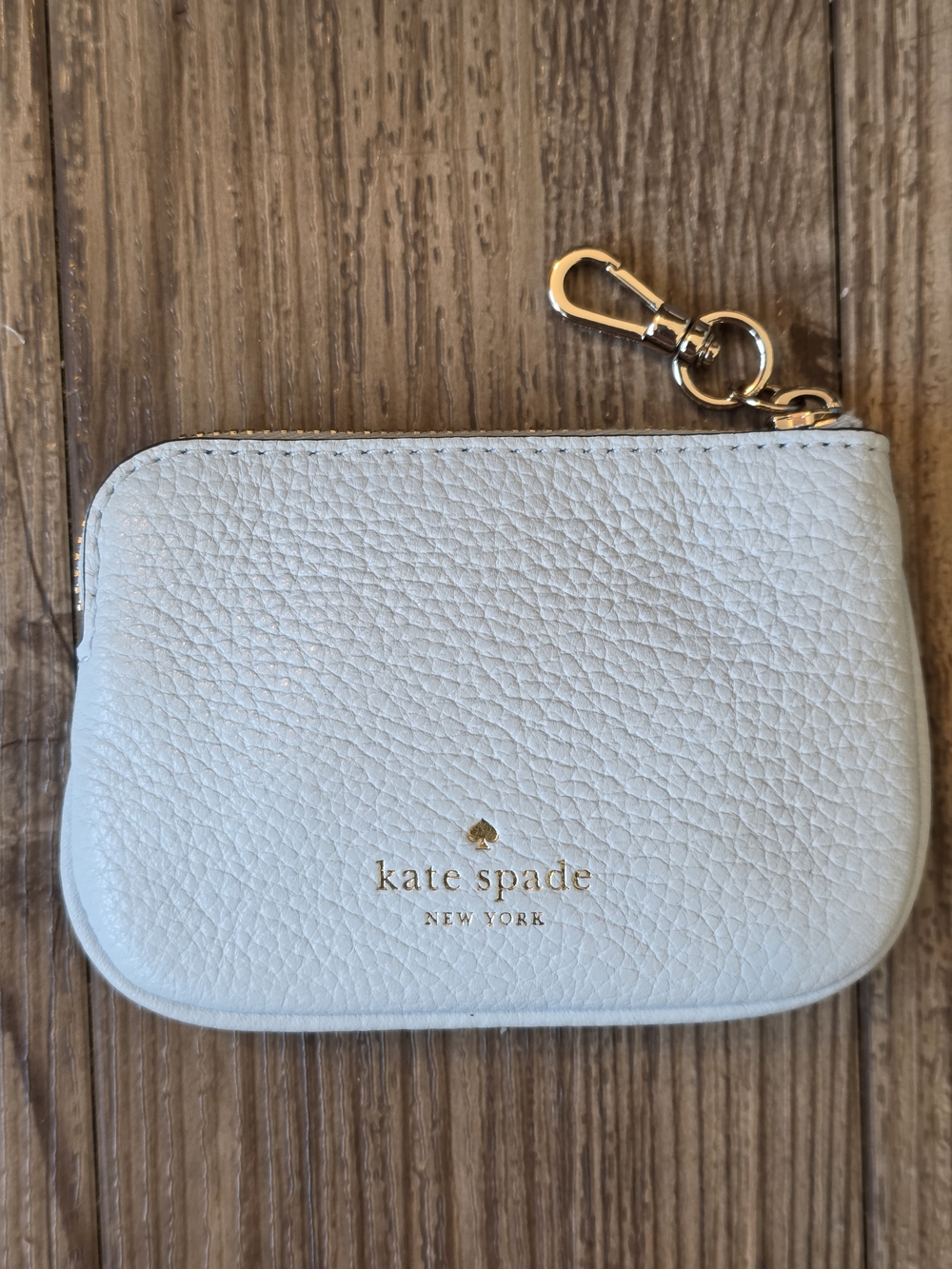 kate spade New York Light Blue Leather Key Pouch